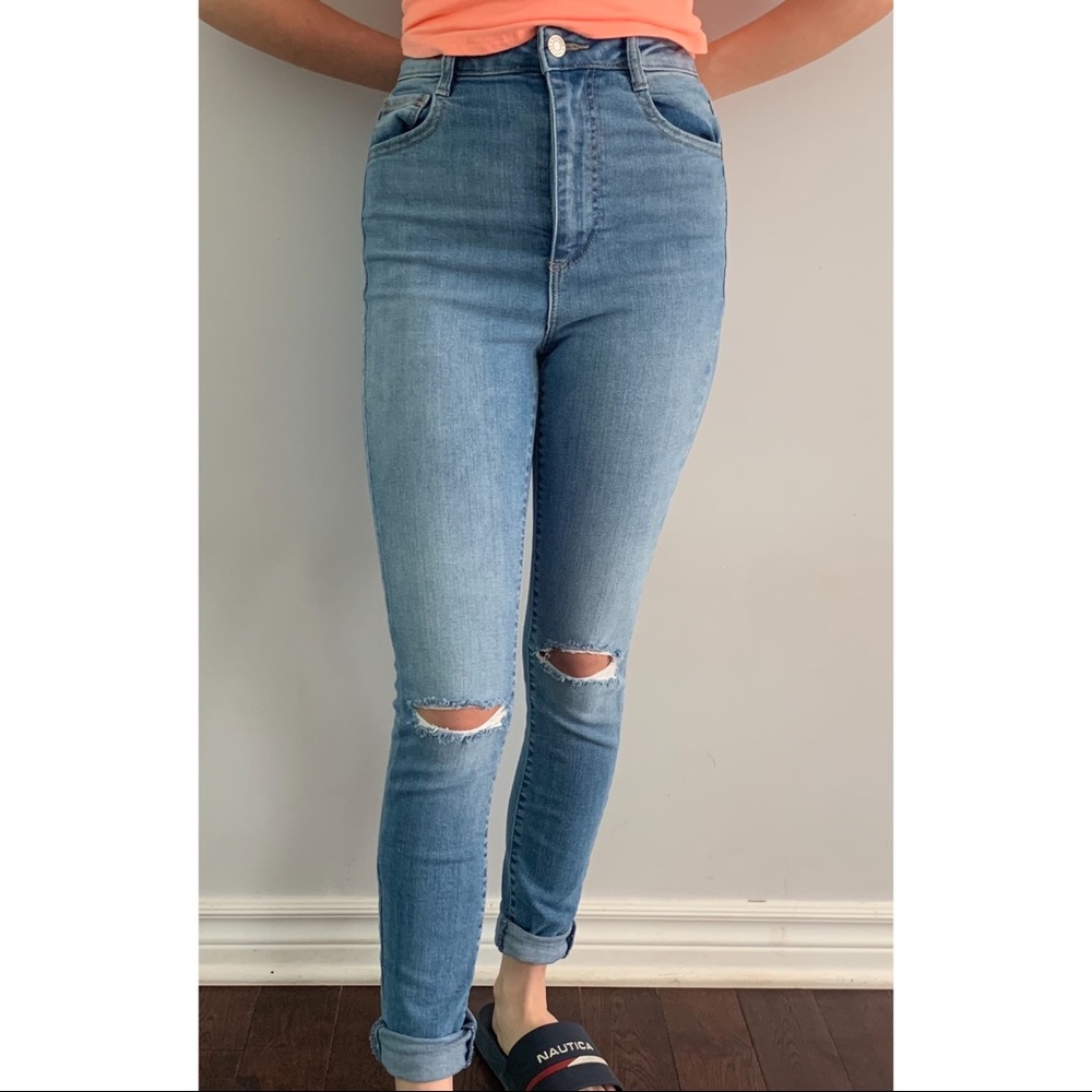 Garage high rise skinny jeans